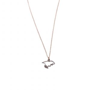 Collier l'invisible Or en Acier Inoxydable