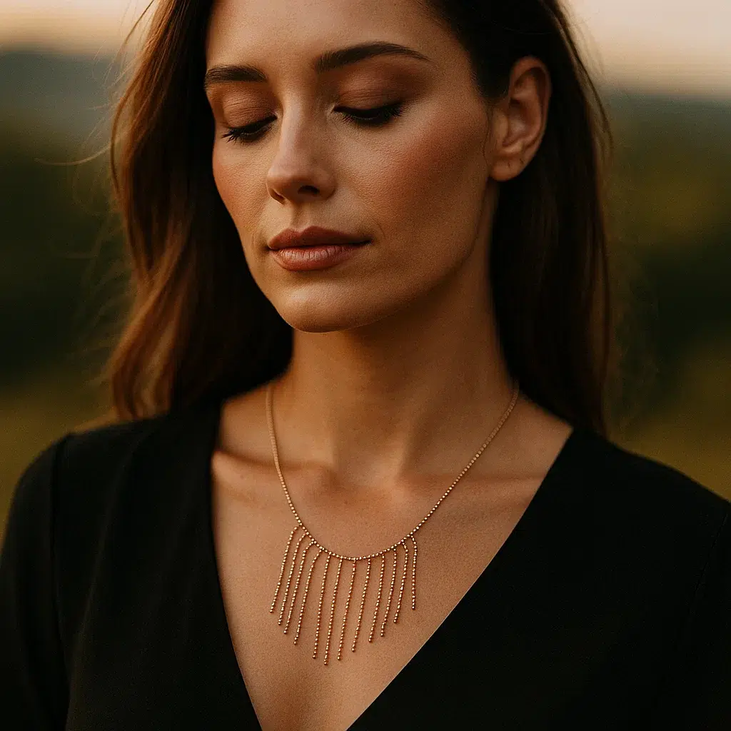 Collier à Franges Lignes de Lumière – Image 2